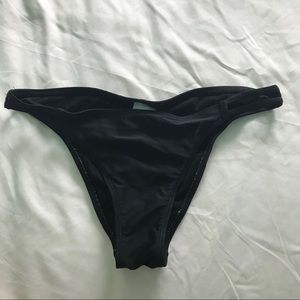Black cheeky bikini bottoms